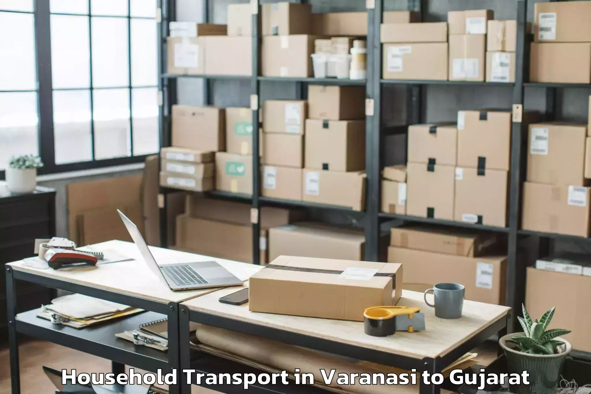 Book Varanasi to Kalol Household Transport